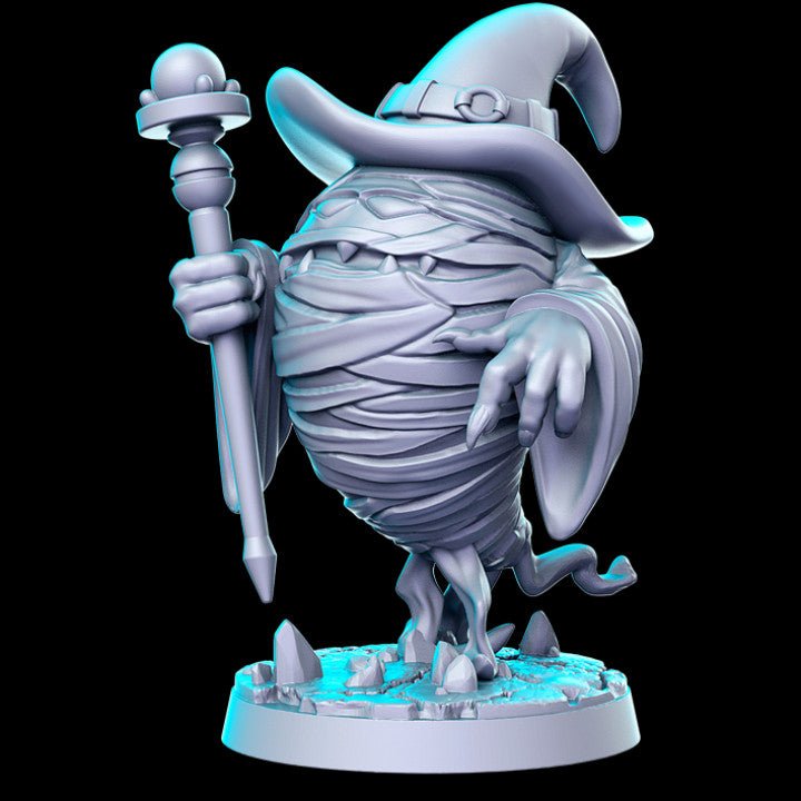 Mummified Ghost Mage - Single Roleplaying Miniature for D&D or Pathfinder - 32mm Scale Resin 3D Print - RN EStudios - Gootzy Gaming