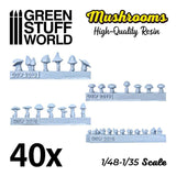 Mushroom and Toadstool Collection - Unpainted Cast Resin Decoration Kit - Green Stuff World - Gootzy Gaming