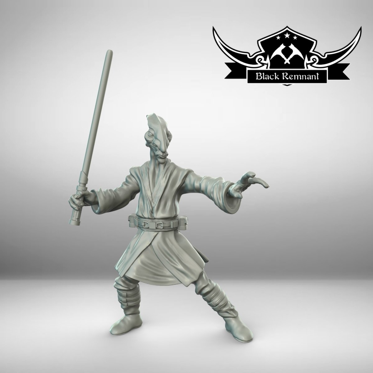 Mystical Blue Dinosaur Warrior - SW Legion Compatible Miniature (38-40mm tall) High Quality 8k Resin 3D Print - Black Remnant - Gootzy Gaming
