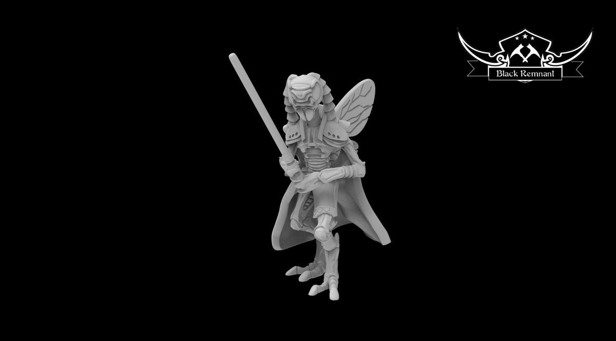 Mystical Bug Knight Miniature - SW Legion Compatible (38-40mm tall) Multi-Piece Resin 3D Print - Black Remnant - Gootzy Gaming