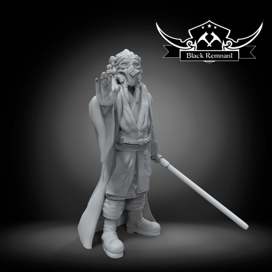 Mystical Face Mask Master Warrior - SW Legion Compatible Miniature (38-40mm tall) High Quality 8k Resin 3D Print - Black Remnant - Gootzy Gaming