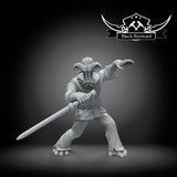 Mystical Hammerhead Wizard Miniature - SW Legion Compatible (38-40mm tall) Resin 3D Print - Black Remnant - Gootzy Gaming