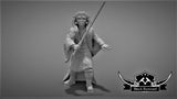 Mystical Horned Warrior Miniature - SW Legion Compatible (38-40mm tall) Resin 3D Print - Black Remnant - Gootzy Gaming