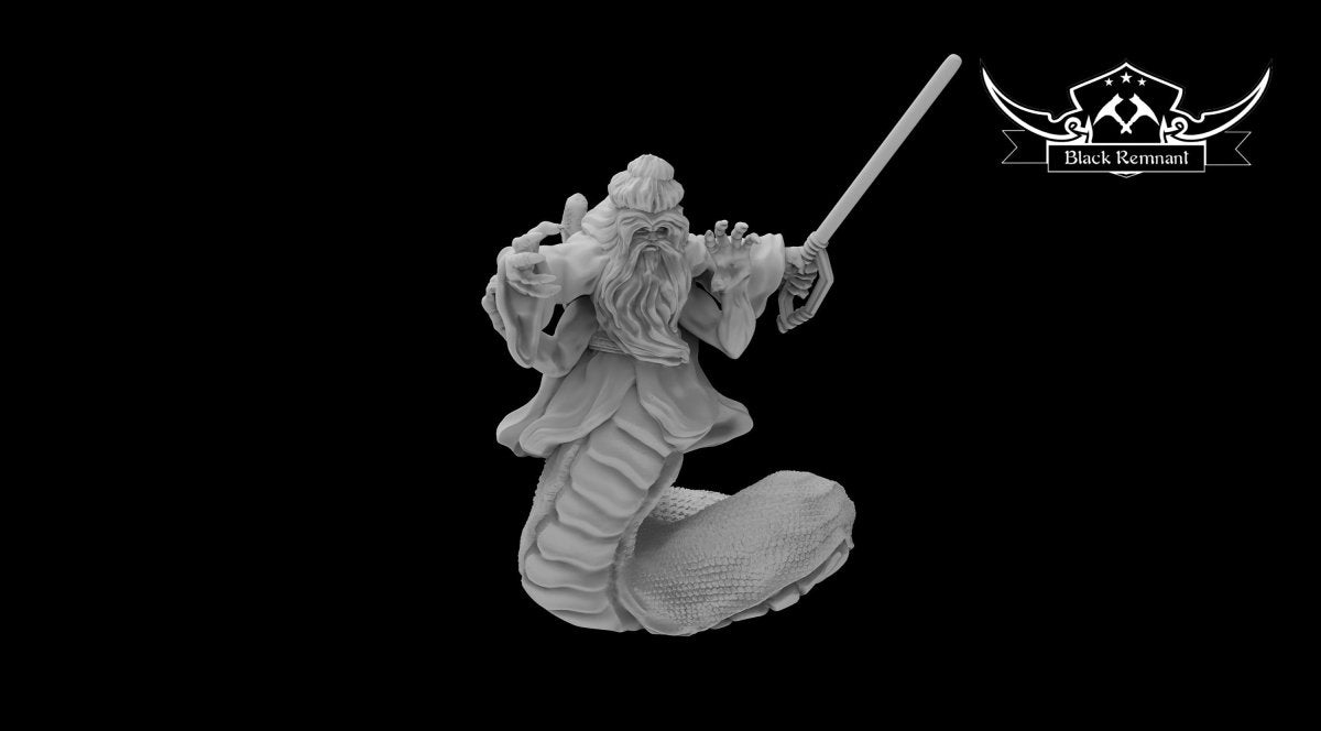 Mystical Hydra Warrior Oppo Miniature - SW Legion Compatible (38-40mm tall) Multi-Piece Resin 3D Print - Black Remnant - Gootzy Gaming