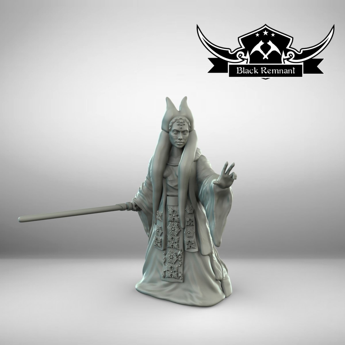 Mystical Red Warrior (Force Push Version) - SW Legion Compatible Miniature (38-40mm tall) High Quality 8k Resin 3D Print - Black Remnant - Gootzy Gaming