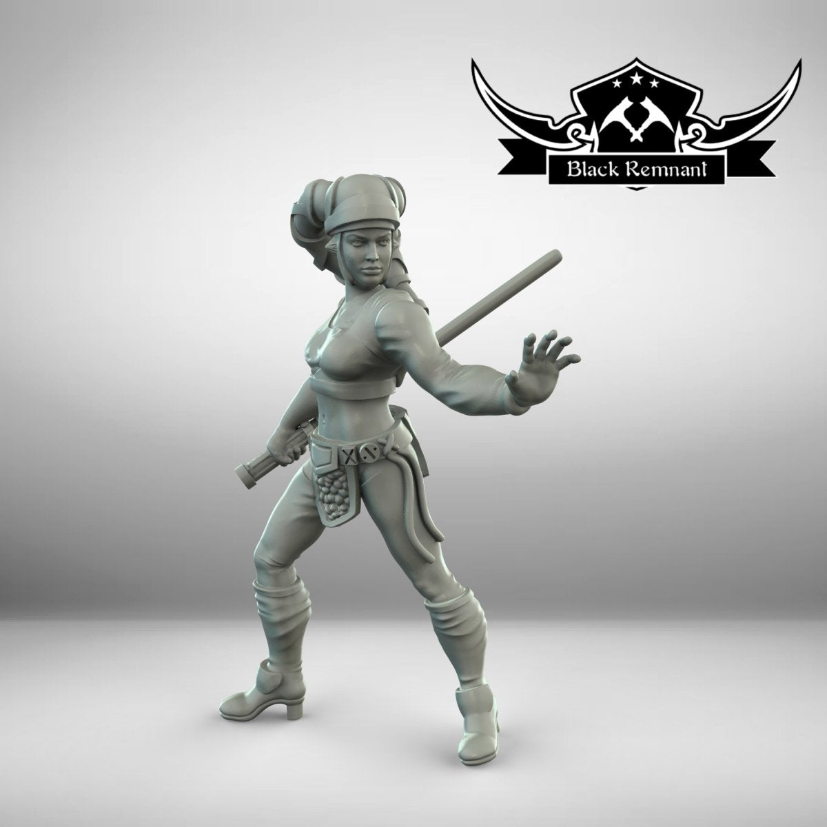 Mystical Star Corp Warrior - SW Legion Compatible Miniature (38-40mm tall) High Quality 8k Resin 3D Print - Black Remnant - Gootzy Gaming