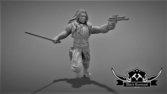 Mystical Tracker Warrior Quinlan Miniature - SW Legion Compatible (38-40mm tall) Resin 3D Print - Black Remnant - Gootzy Gaming