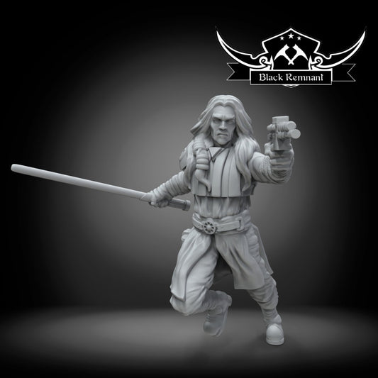 Mystical Tracker Warrior With Pistol - SW Legion Compatible Miniature (38-40mm tall) High Quality 8k Resin 3D Print - Black Remnant - Gootzy Gaming