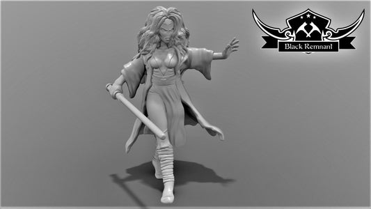 Mystical Warrior Alien T'Ra Miniature - SW Legion Compatible (38-40mm tall) Resin 3D Print - Black Remnant - Gootzy Gaming