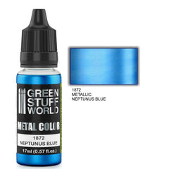 Neptunus Blue - Blue Metallic Paint - Green Stuff World - 17 mL Dropper Bottle - Gootzy Gaming