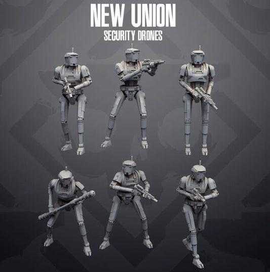 New Union N Security Drones - SW Legion Compatible Miniature (38 - 40mm tall) High Quality 8k Resin 3D Print - Skullforge Studios - Gootzy Gaming