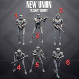 New Union N Security Drones - SW Legion Compatible Miniature (38-40mm tall) High Quality 8k Resin 3D Print - Skullforge Studios - Gootzy Gaming