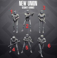 New Union N Security Drones - SW Legion Compatible Miniature (38-40mm tall) High Quality 8k Resin 3D Print - Skullforge Studios - Gootzy Gaming