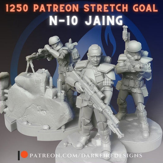 Null ARC Sniper, Jaing the Scarred - SW Legion Compatible Miniature (38-40mm tall) High Quality 8k Resin 3D Print - Dark Fire Designs - Gootzy Gaming