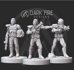 Occupying Captain (Clean Armor) Miniature SW Legion Compatible (38 - 40mm tall) Multi - Piece Resin 3D Print - Dark Fire Designs - Gootzy Gaming