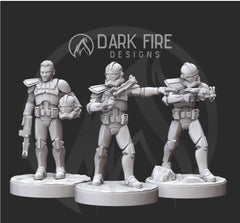 Occupying Captain(Marked Armor) Miniature - SW Legion Compatible (38-40mm tall) Multi-Piece Resin 3D Print - Dark Fire Designs - Gootzy Gaming