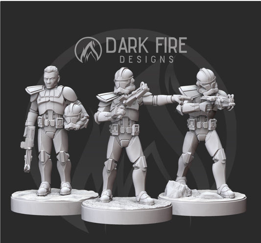 Occupying Captain(Marked Armor) Miniature - SW Legion Compatible (38 - 40mm tall) Multi - Piece Resin 3D Print - Dark Fire Designs - Gootzy Gaming