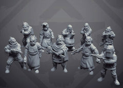 Oinker Cloud City Mechanics - 10 Miniature All In Bundle - SW Legion Compatible (38 - 40mm tall) Resin 3D Print - Skullforge Studios - Gootzy Gaming