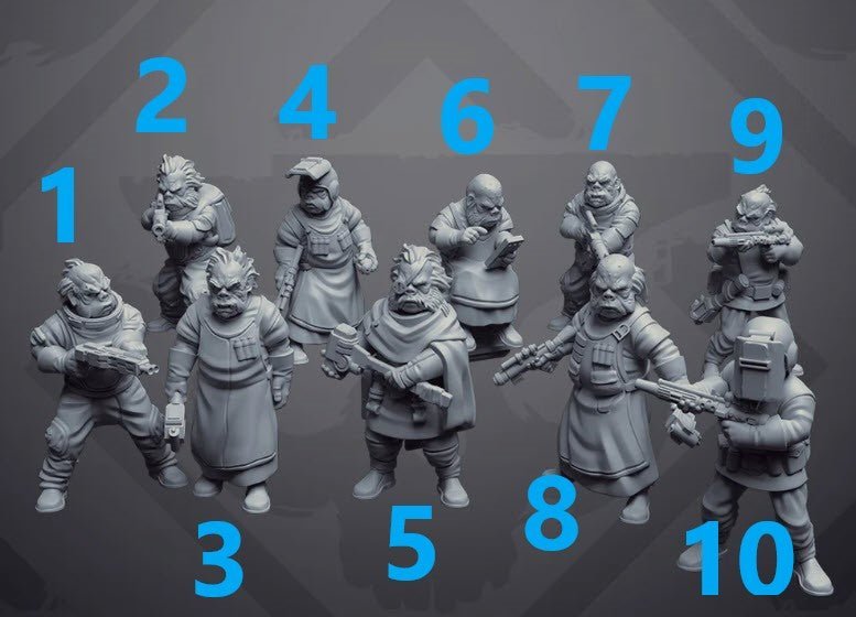 Oinker Cloud City Mechanics - Single Miniature - SW Legion Compatible (38 - 40mm tall) Resin 3D Print - Skullforge Studios - Gootzy Gaming