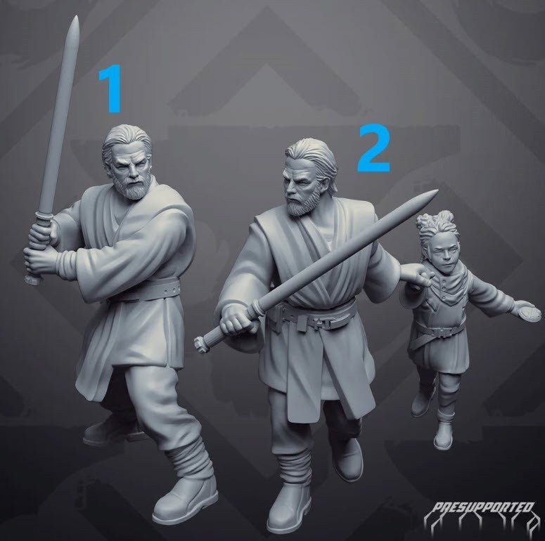 Old Benji the Kiddo Rescuer - Single Miniature - SW Legion Compatible (38 - 40mm tall) Resin 3D Print - Skullforge Studios - Gootzy Gaming