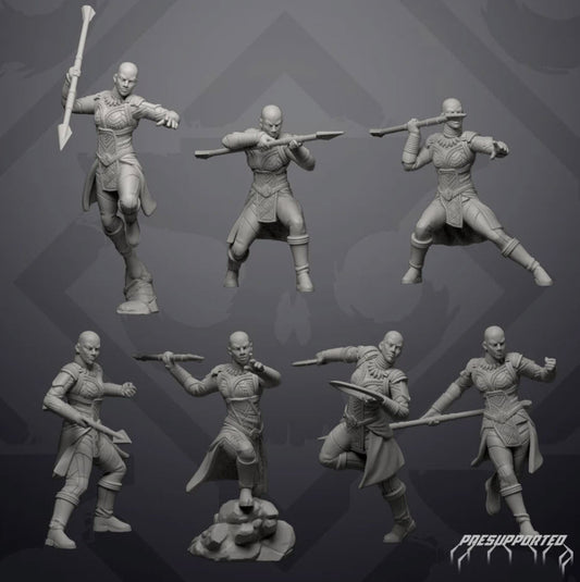 Onyx Sister Warriors - 7 Miniature All In Bundle - SW Legion Compatible (38 - 40mm tall) Resin 3D Print - Skullforge Studios - Gootzy Gaming