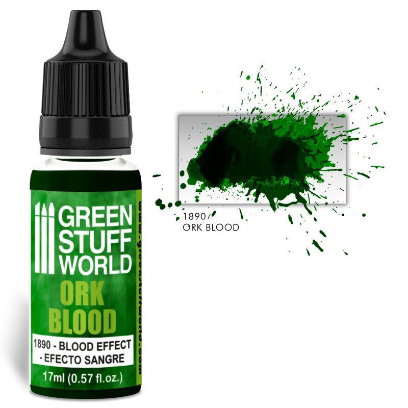 Orc Blood - Realistic Blood Effect Paint - Green Stuff World - 17 mL Dropper bottle - Gootzy Gaming