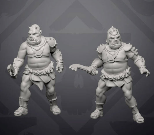 Orcish Pig Body Guards - 2 Miniature Bundle - SW Legion Compatible (38 - 40mm tall) Resin 3D Print - Skullforge Studios - Gootzy Gaming