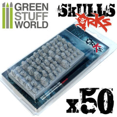 Ork Skulls - Unpainted Cast Resin Decoration Kit - Green Stuff World - Gootzy Gaming