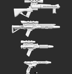 Outer Planets Gun Pack 1 - 5 bits pack - SW Legion Compatible Resin 3D Print - Dark Fire Designs - Gootzy Gaming