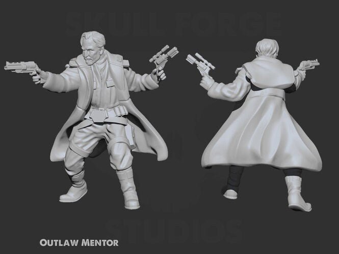 Outlaw Mentor Miniature - SW Legion Compatible (38 - 40mm tall) Resin 3D Print - Skullforge Studios - Gootzy Gaming