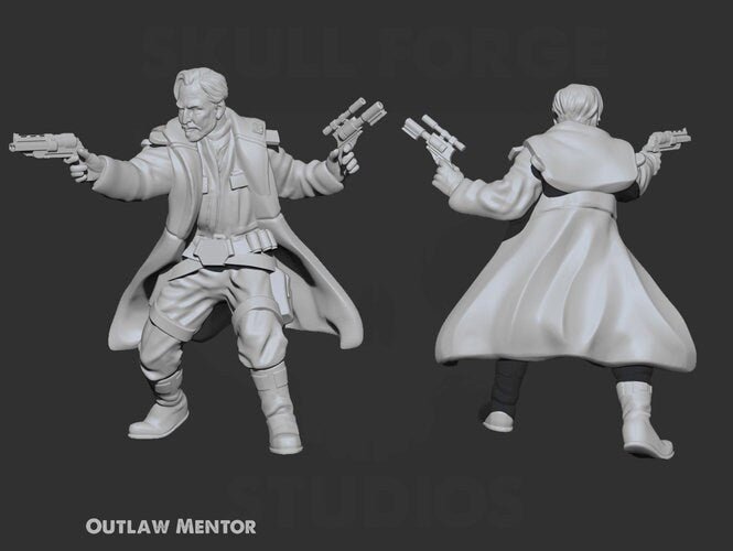 Outlaw Mentor Miniature - SW Legion Compatible (38-40mm tall) Resin 3D Print - Skullforge Studios - Gootzy Gaming
