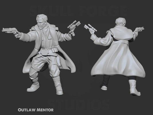 Outlaw Mentor Miniature - SW Legion Compatible (38-40mm tall) Resin 3D Print - Skullforge Studios - Gootzy Gaming