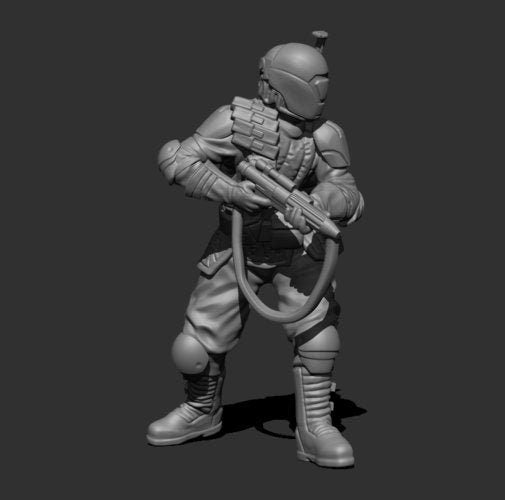 Outlaw Vindicator Miniature - SW Legion Compatible (38 - 40mm tall) Resin 3D Print - Skullforge Studios - Gootzy Gaming
