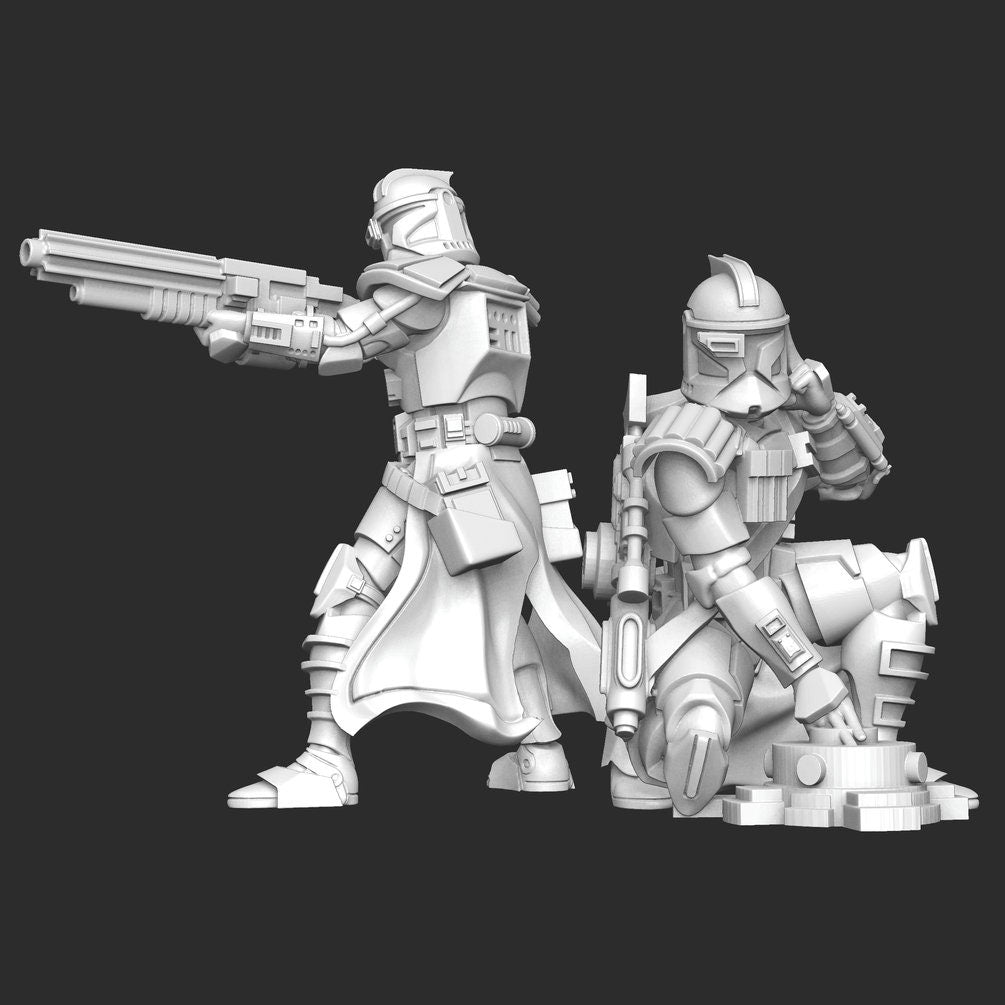 P1 ARC Clone Trooper Specialists - Individual or Bundle - SW Legion Compatible (38-40mm tall) Multi-Piece Resin 3D Print - Dark Fire Designs - Gootzy Gaming