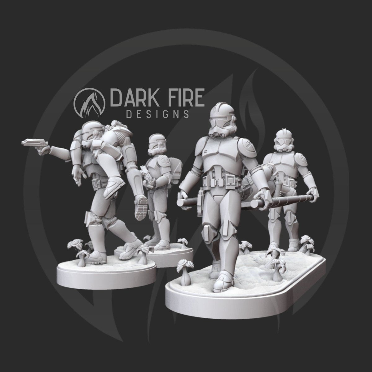 P2 Clone Medic Miniature - Individual or Bundle - SW Legion Compatible (38 - 40mm tall) Multi - Piece Resin 3D Print - Dark Fire Designs - Gootzy Gaming
