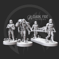 P2 Clone Medic Miniature - Individual or Bundle - SW Legion Compatible (38 - 40mm tall) Multi - Piece Resin 3D Print - Dark Fire Designs - Gootzy Gaming
