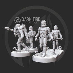 P2 Clone Medic Miniature - Individual or Bundle - SW Legion Compatible (38-40mm tall) Multi-Piece Resin 3D Print - Dark Fire Designs - Gootzy Gaming