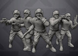 Palace Security Guards Miniatures - 5 Miniature Bundle - SW Legion Compatible (38-40mm tall) Resin 3D Print - Skullforge Studios - Gootzy Gaming