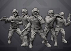 Palace Security Guards Miniatures - 5 Miniature Bundle - SW Legion Compatible (38 - 40mm tall) Resin 3D Print - Skullforge Studios - Gootzy Gaming