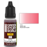 Pecatum Flesh Wash - Diluted Acrylic Ink - Green Stuff World - 17 mL Dropper Bottle - Gootzy Gaming