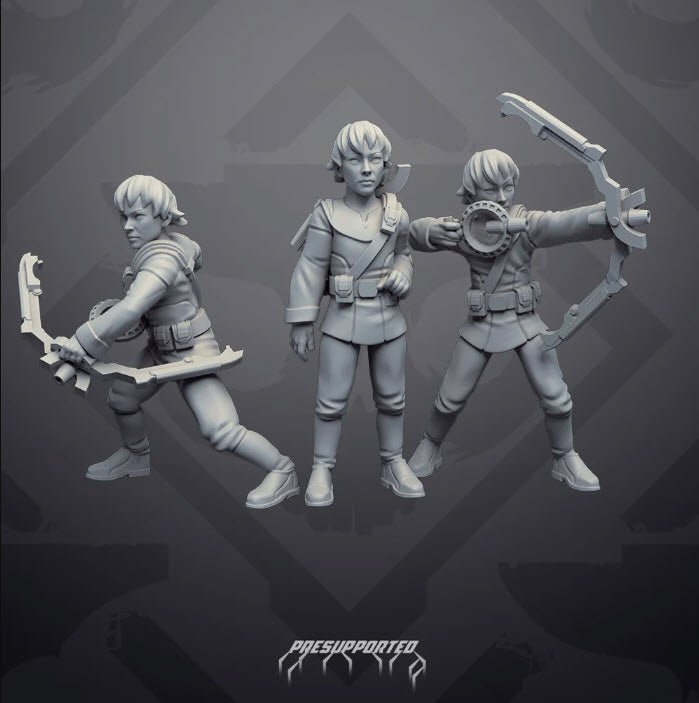 Perfect Genetic Clone Girl Olga with Bow - SW Legion Compatible Miniature (38 - 40mm tall) High Quality 8k Resin 3D Print - Skullforge Studios - Gootzy Gaming