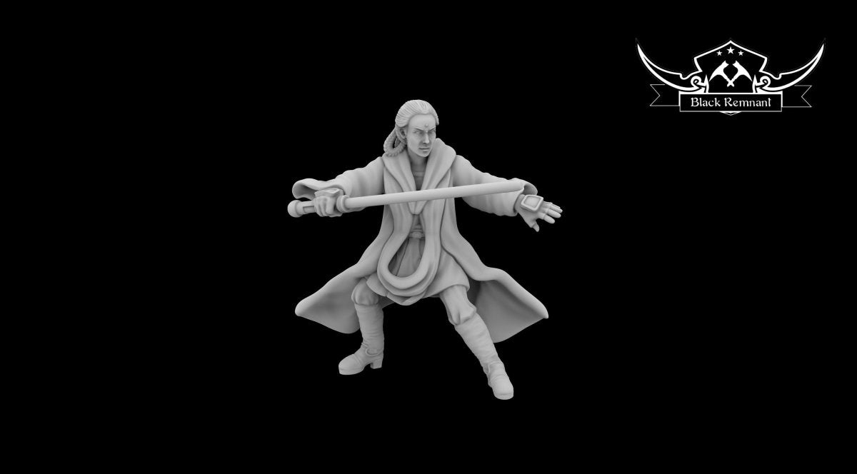 Perished Master Wizard Miniature - SW Legion Compatible (38-40mm tall) Multi-Piece Resin 3D Print - Black Remnant - Gootzy Gaming