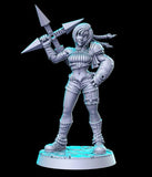 Perky Ninja Girl- Single Roleplaying Miniature for D&D or Pathfinder - 32mm Scale Resin 3D Print - RN EStudios - Gootzy Gaming