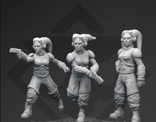 Phantom Leader Alien Pilot Miniature - SW Legion Compatible (38 - 40mm tall) Resin 3D Print - Skullforge Studios - Gootzy Gaming