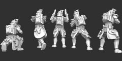 Phase 2 ARC Clone Trooper Squad - 5 Mini Bundle - SW Legion Compatible (38-40mm tall) Multi-Piece Resin 3D Print - Dark Fire Designs - Gootzy Gaming