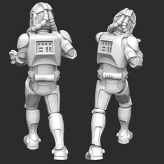 Phase I Clone Trooper Pilot Miniature - SW Legion Compatible (38 - 40mm tall) Resin 3D Print - Dark Fire Designs - Gootzy Gaming