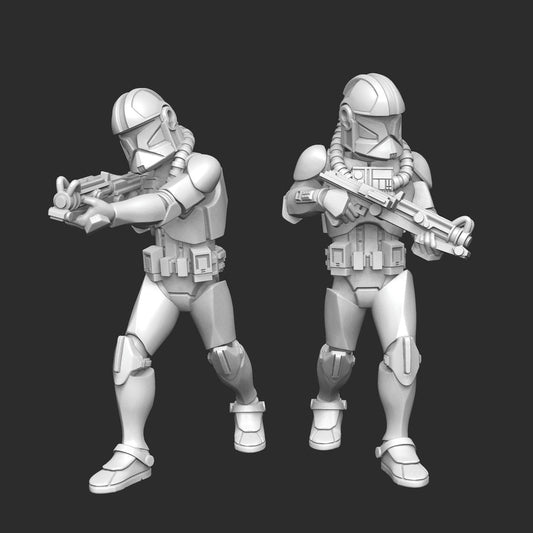 Phase I Clone Trooper Pilot Miniature - SW Legion Compatible (38 - 40mm tall) Resin 3D Print - Dark Fire Designs - Gootzy Gaming