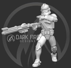 Phase II Captain Fordo Miniature - SW Legion Compatible (38-40mm tall) Multi-Piece Resin 3D Print - Dark Fire Designs - Gootzy Gaming