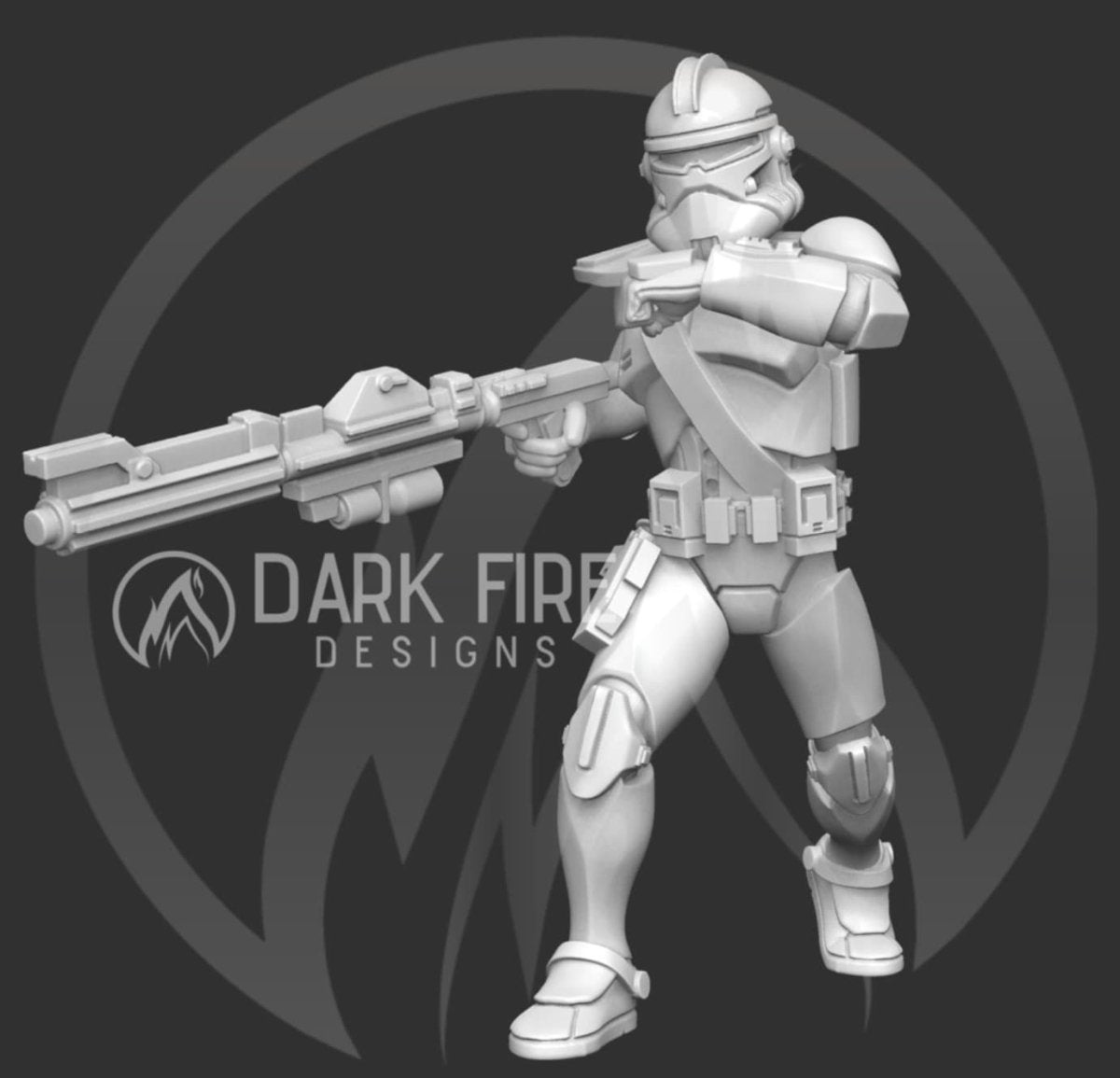 Phase II Captain Fordo Miniature - SW Legion Compatible (38 - 40mm tall) Multi - Piece Resin 3D Print - Dark Fire Designs - Gootzy Gaming