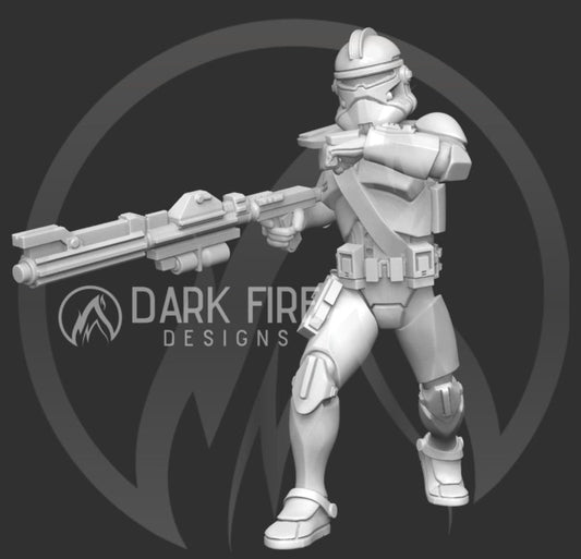 Phase II Captain Fordo Miniature - SW Legion Compatible (38 - 40mm tall) Multi - Piece Resin 3D Print - Dark Fire Designs - Gootzy Gaming